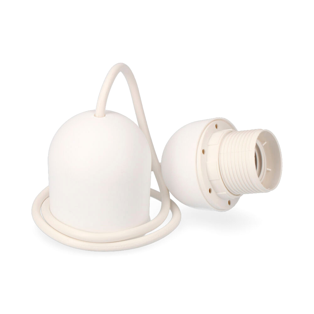 CONJUNTO COLGANTE BLANCO E27 LONGITUD 80cm - Ítem