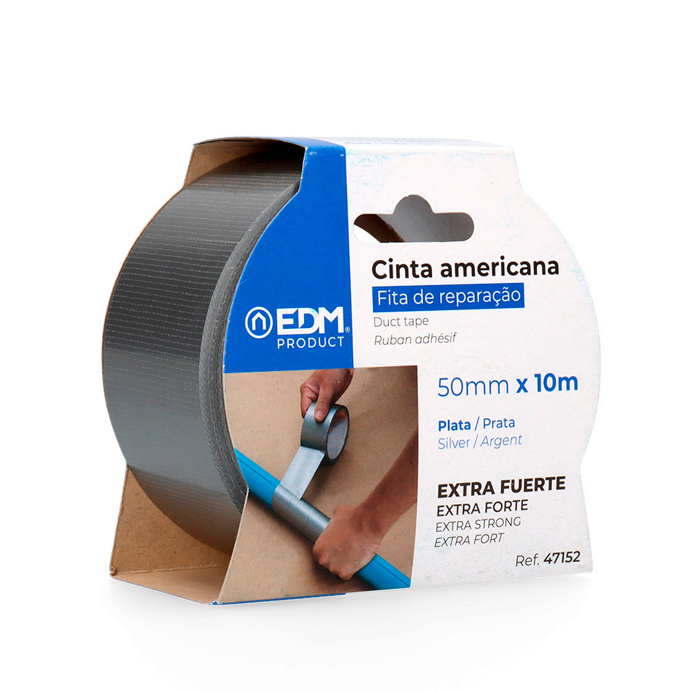 CINTA MULTIUSO AMERICANA 10m x 50mm GRIS EDM