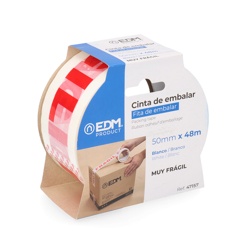 CINTA DE PRECINTO MUY FRAGIL 48 MICRAS 50m x 50mm EDM - Ítem