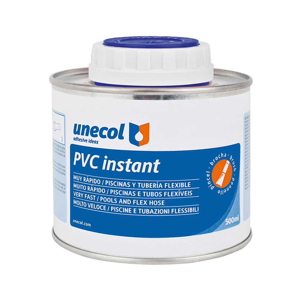 PVC INSTANT, BOTE METÁLICO 500ml CON PINCEL A2053 UNECOL