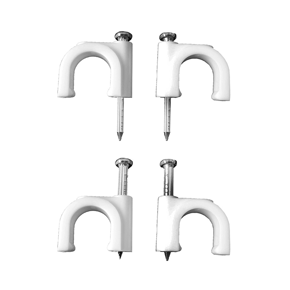 GRAPA BLANCA PARA CABLE MANGUERA TUBULAR 2x1mm N°6 (CAJA 100 unid.) - Ítem