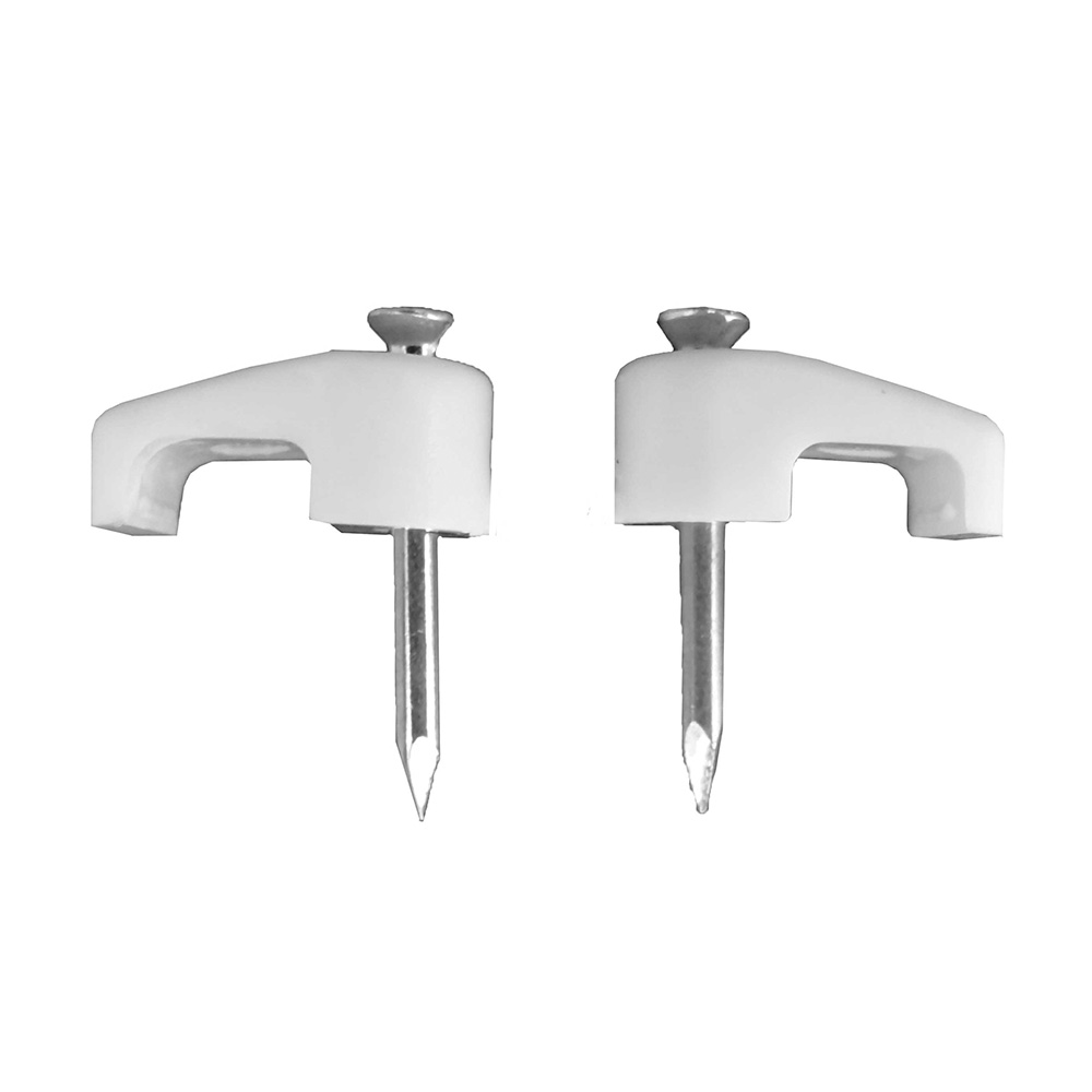 GRAPAS BLANCAS PARA CABLE PLANO 2x0,5mm N°3 (CAJA 100 unid.) - Ítem