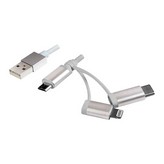 MULTI CABLE 1m USB 2.0 A A USB C + MICRO B + LIGHTNING L LOGILINK