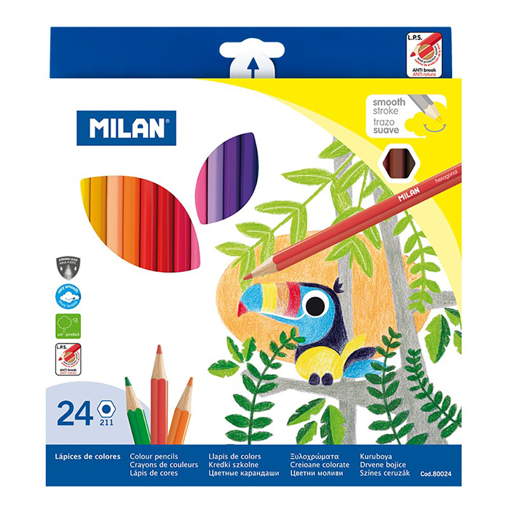 PACK CON 24 LAPICES DE COLORES MILAN