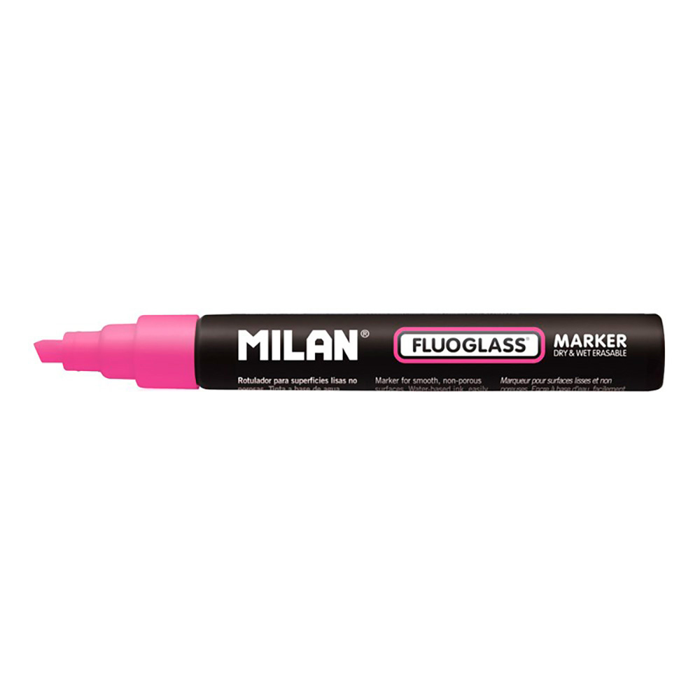 BLISTER CON ROTULADOR ROSA FLUOGLASS 2 - 4mm MILAN