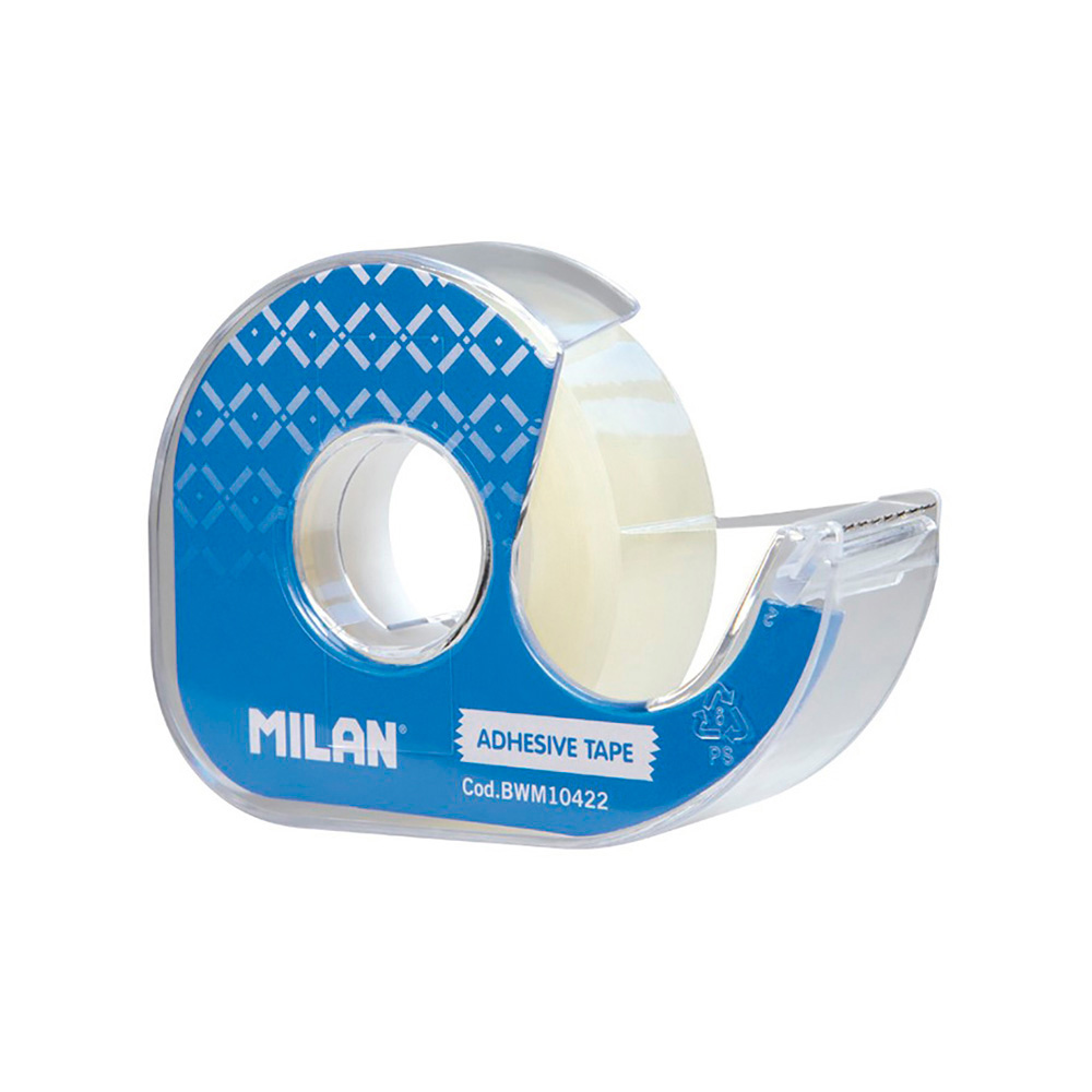 BLISTER CON CINTA ADHESIVA TRANSPARENTE 19mm x 33m MILAN