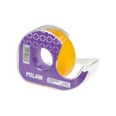 DISPENSADOR DE CINTA ADHESIVA TRANSPARENTE 19mm x 33m COLORES SURTIDOS MILAN