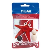 PASTA DE MODELAR FLEXIBLE MODELLING PLAY 100g SECA AL AIRE, ROJO MILAN