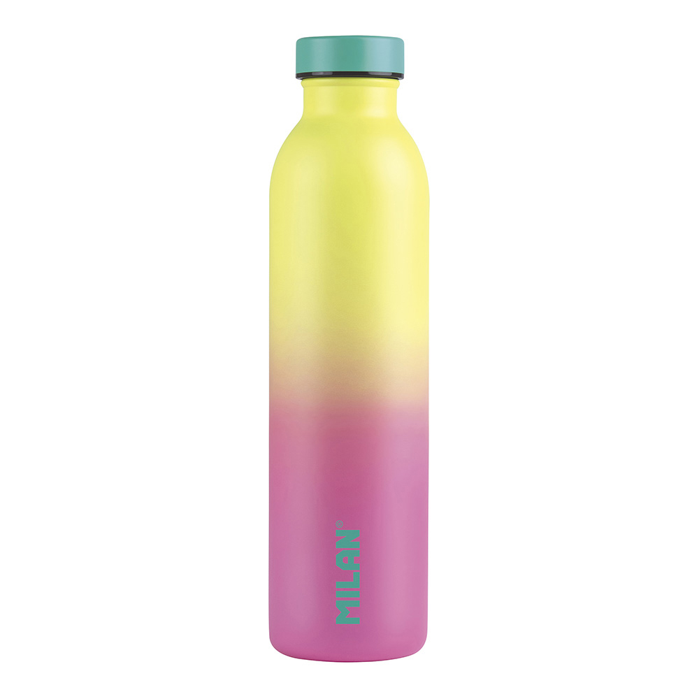 BOTELLA ISOTÉRMICA DE ACERO INOXIDABLE 304 591ml AMARILLA, EDICIÓN SUNSET MILAN - Ítem