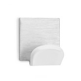 COLGADOR ADHESIVO BLANCO CON BASE ADE ACERO INOXIDABLE 2078-2-000 (BLISTER 2 unid.) INOFIX