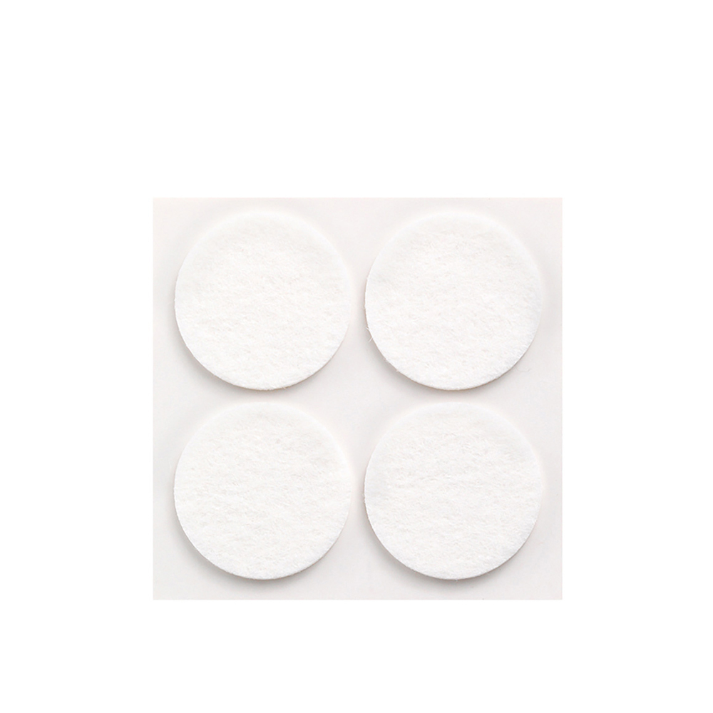 PACK 4 FIELTROS BLANCOS SINTETICOS ADHESIVOS Ø38mm PLASFIX INOFIX