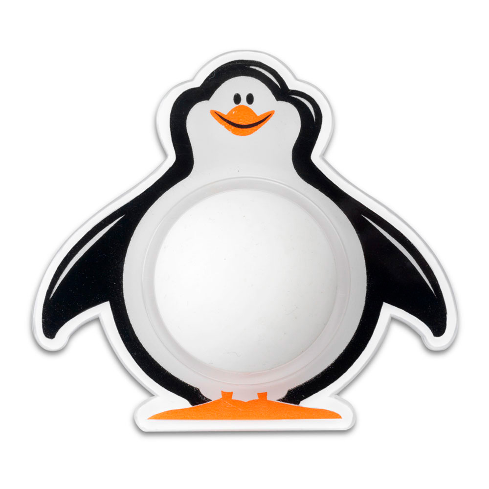 TOPE DE PARED ADHESIVO PINGÜINO BLANCO INOFIX