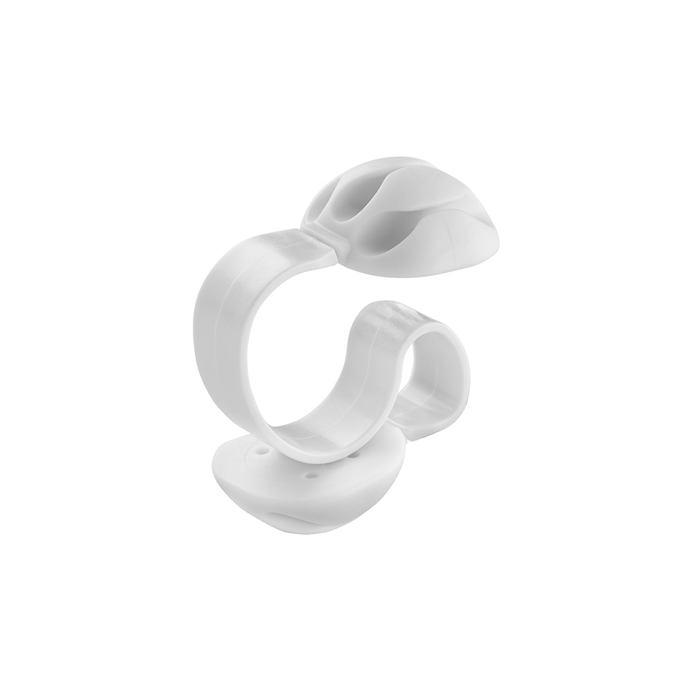 CLIP PARA CABLES TRIPLE BLANCO INOFIX