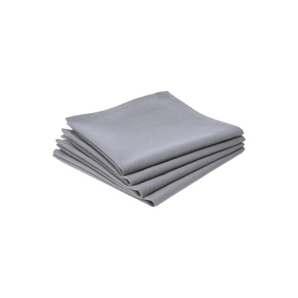 PACK 4 SERVILLETAS DE ALGODÓN COLOR GRIS 40x40cm