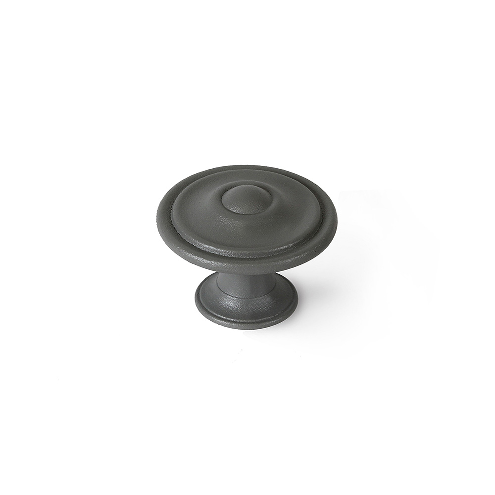 BLISTER CON 4 POMOS REDONDOS PARA MUEBLE FABRICADO EN ZAMAK ACABADO GRIS CENIZA MOD. 3110 Ø35mm REI - Ítem