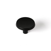 BLISTER CON 2 POMOS REDONDOS PARA MUEBLE FABRICADO EN ZAMAK ACABADO NEGRO MATE MOD. 774 Ø35mm REI