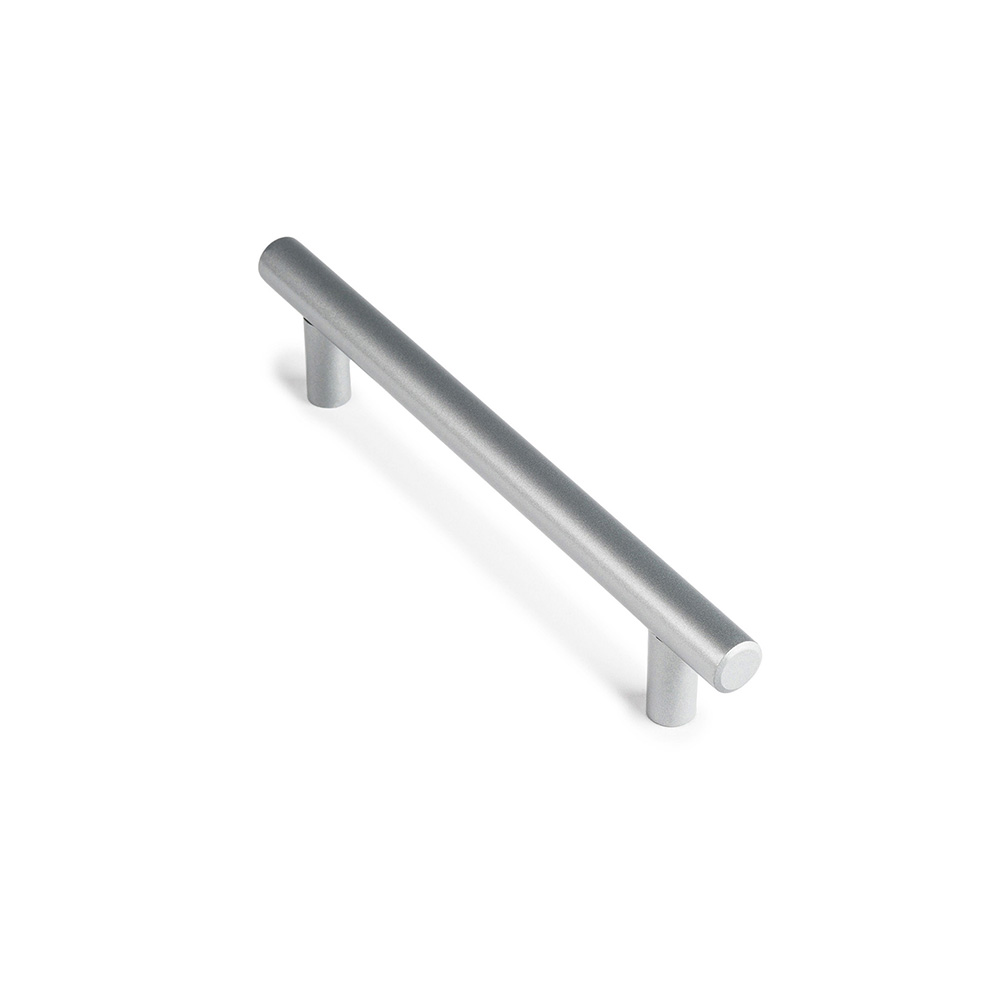 BLISTER CON 4 TIRADORES DE MUEBLE TIPO ASA FABRICADO EN ACERO INOXIDABLE ACABADO ALUMINIO MOD. 891H ENTREPUNTOS 128mm REI - Ítem