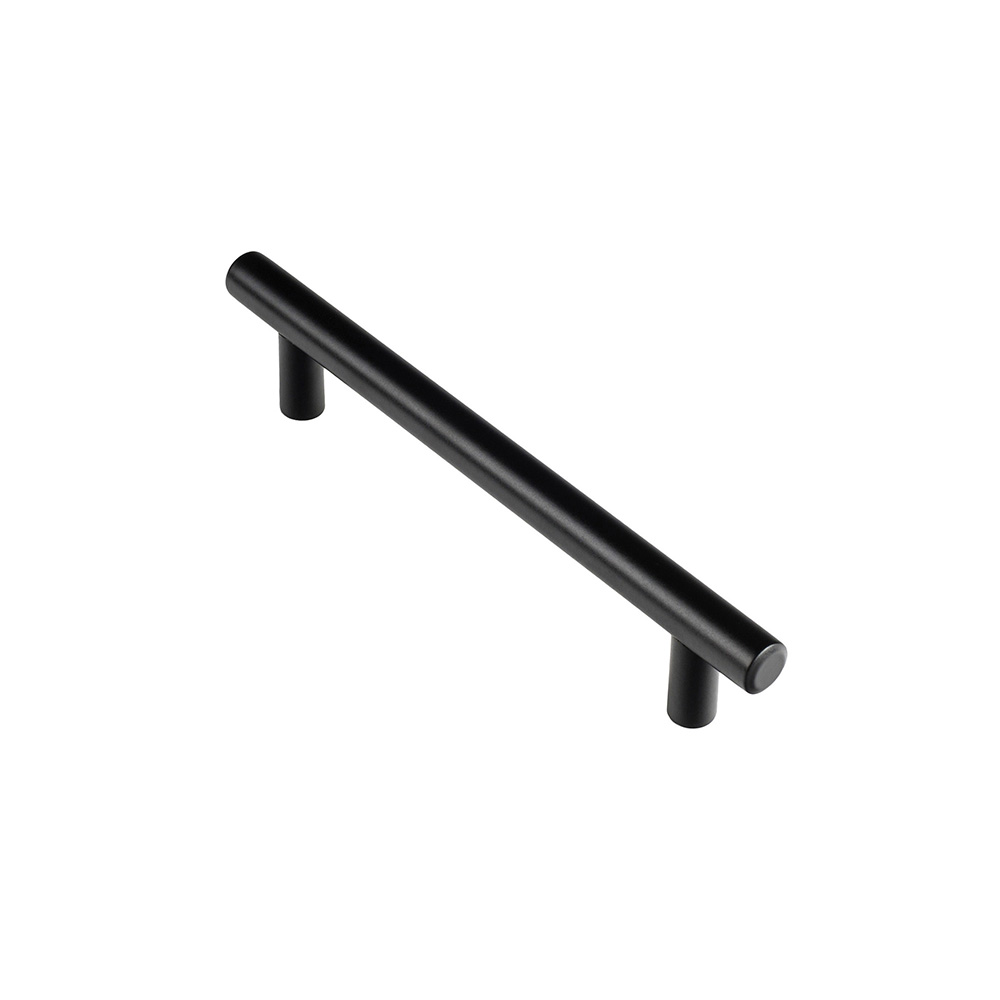 BLISTER CON 4 TIRADORES DE MUEBLE TIPO ASA FABRICADO EN ACERO INOXIDABLE ACABADO NEGRO MATE MOD. 891H ENTREPUNTOS 128mm REI - Ítem