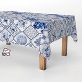 ROLLO DE MANTEL ANTIMANCHAS CERÁMICA AZUL 140cm x 25m EXMA