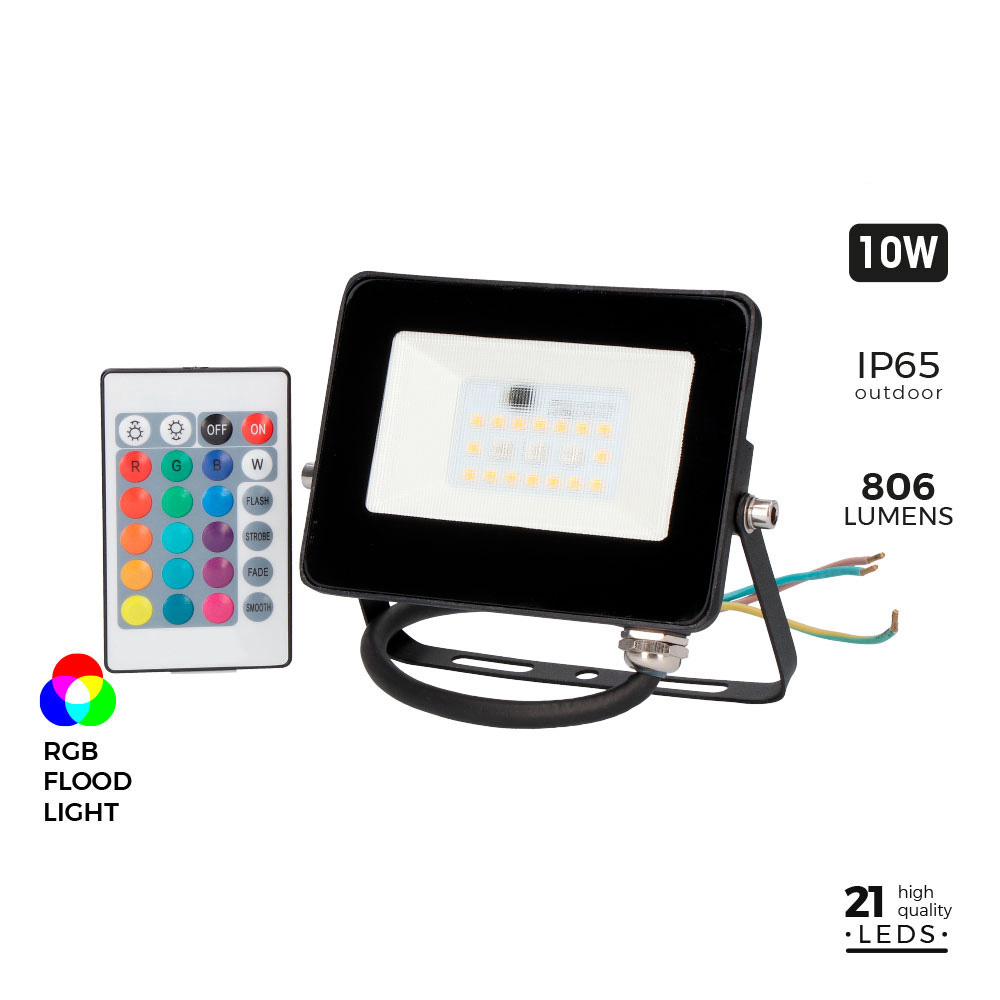 FOCO PROYECTOR LED RGB 10W 806lm 12x8,8x2,4cm EDM