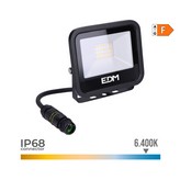 FOCO PROYECTOR LED 20W 1520lm 6400K LUZ FRIA BLACK SERIES 12,4x2,8x10,6cm EDM