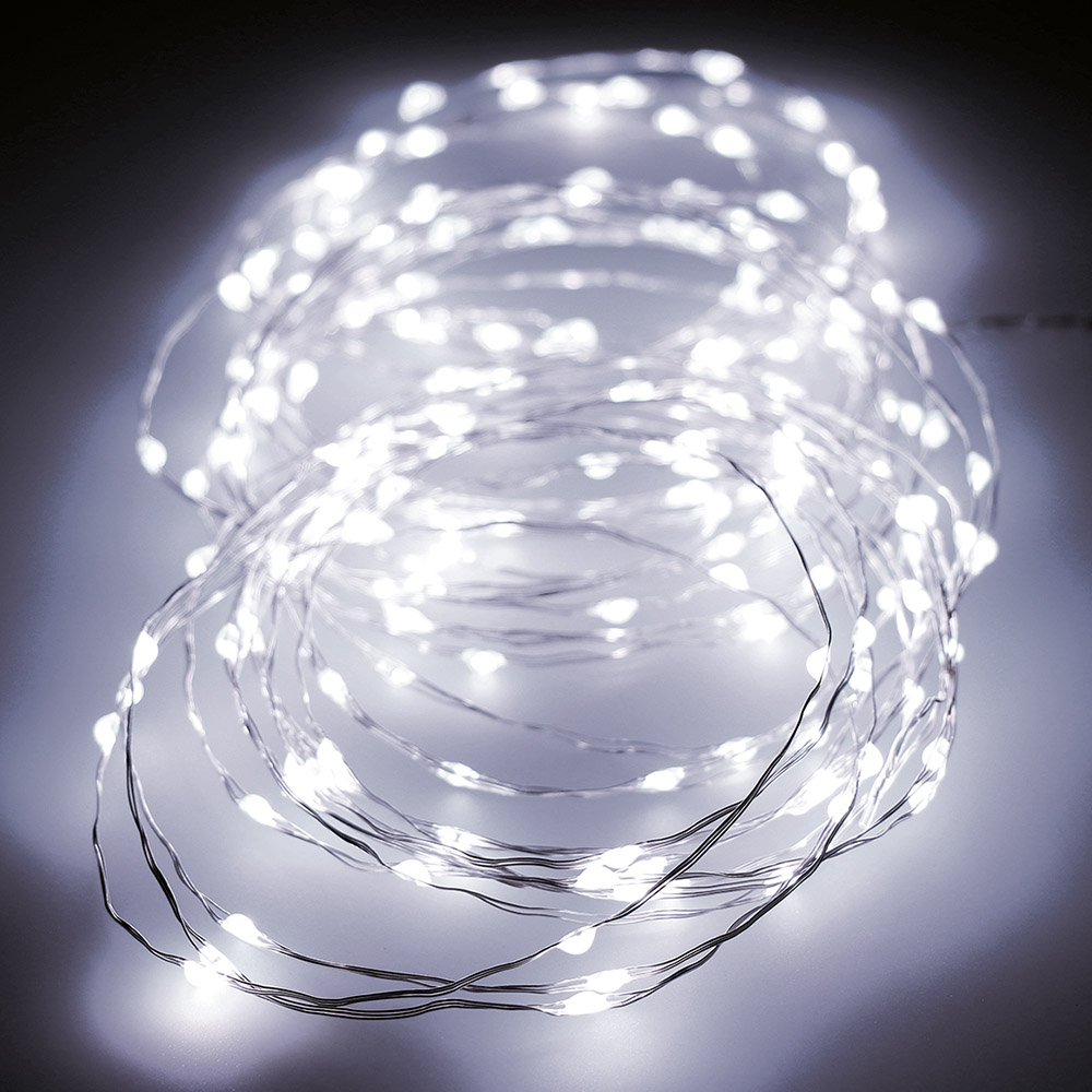 GUIRNALDA MICRO LED PARPADEANTE 14m 180 LEDS LUZ FRIA - Ítem