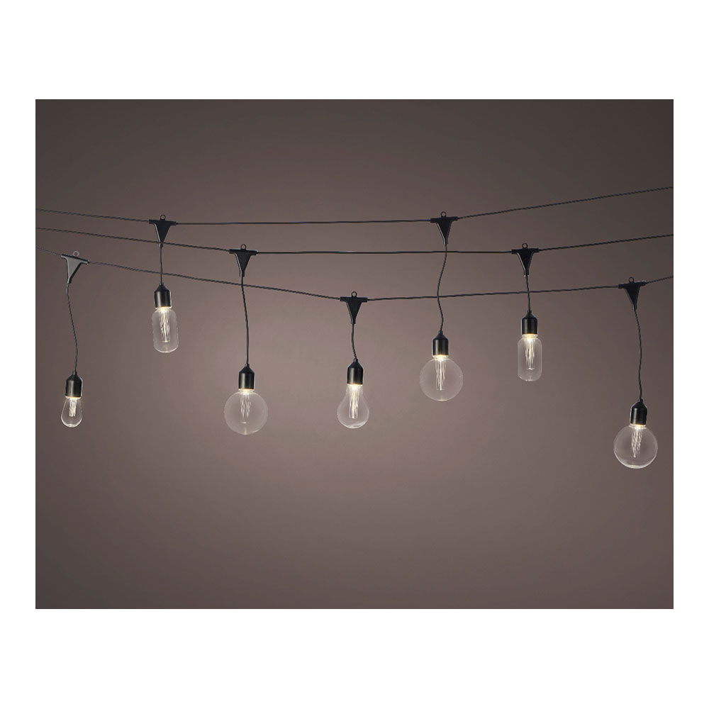 GUIRNALDA 20 BOMBILLAS LED EXTERIOR 14,5m IP44 LUZ CALIDA LUMINEO - Ítem