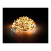 GUIRNALDA MICRO LED EXTRA DENSE DORADO-MULTICOLOR PARPADEANTE 14m 567 LEDS CABLE PLATA