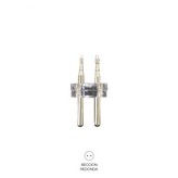 CONECTOR TUBO FLEXILUX/FLEXILED 13mm 2 VIAS 