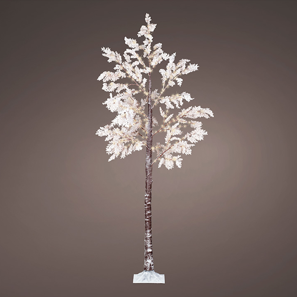 ARBOL MICRO LED FLORES BLANCAS IP44 210cm