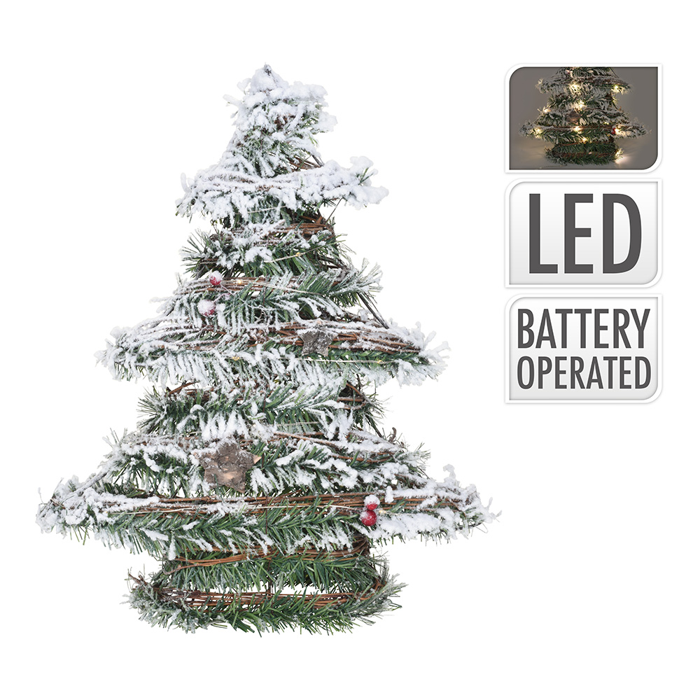 ARBOL DE NAVIDAD DE RATTAN CON LEDS 40cm - Ítem