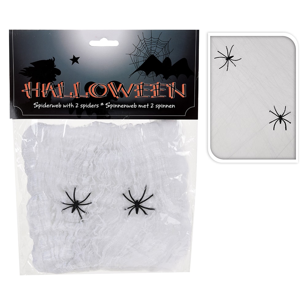 TELARAÑA HALLOWEEN CON 2 ARAÑAS 50x40cm - Ítem