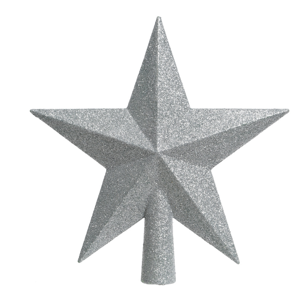 ESTRELLA PLATEADA PARA ARBOL DE NAVIDAD 19x4,2x19cm - Ítem