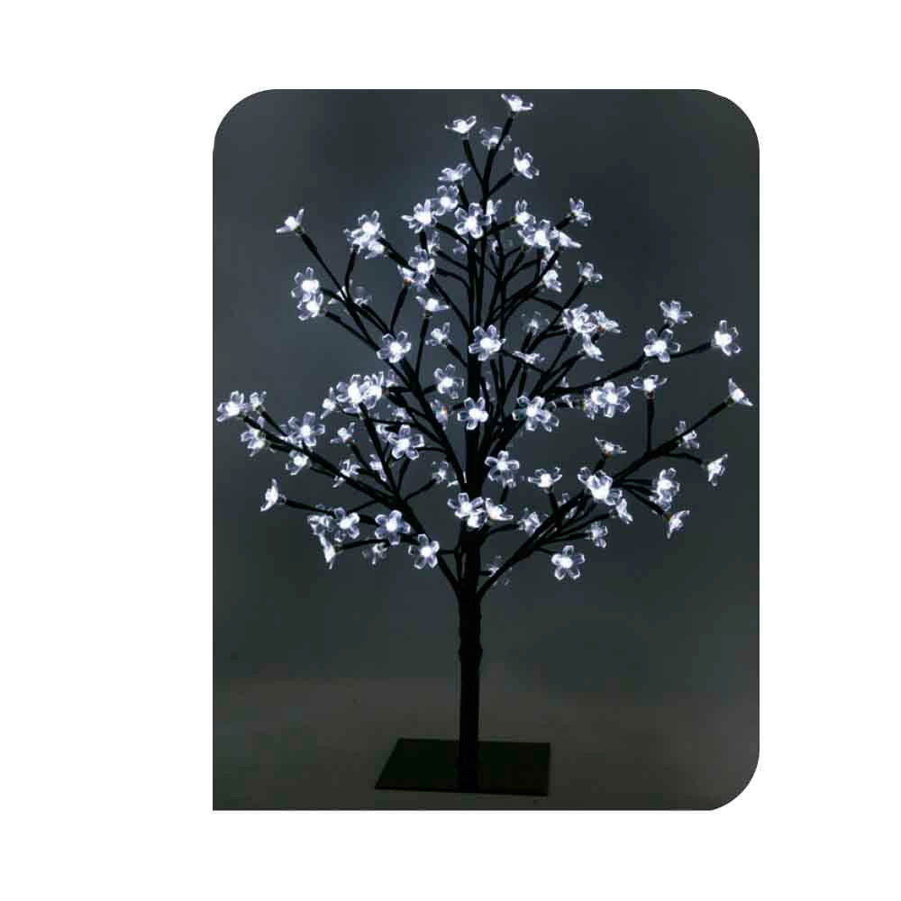 ARBOL 3D SAKURA TRONCO RECTO 60cm 120 LEDS BLANCO FRIO IP44 EDM