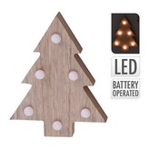 FIGURA DE MADERA DECORATIVA MOTIVOS NAVIDAD CON LED 10x3x13cm COLORES / MODELOS SURTIDOS