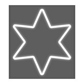 FIGURA ESTRELLA FLEXILED 46x55,5cm BLANCA