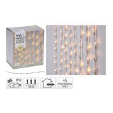 CORTINA 320 LEDS BLANCO CÁLIDO CON 5 FUNCIONES 1x2m