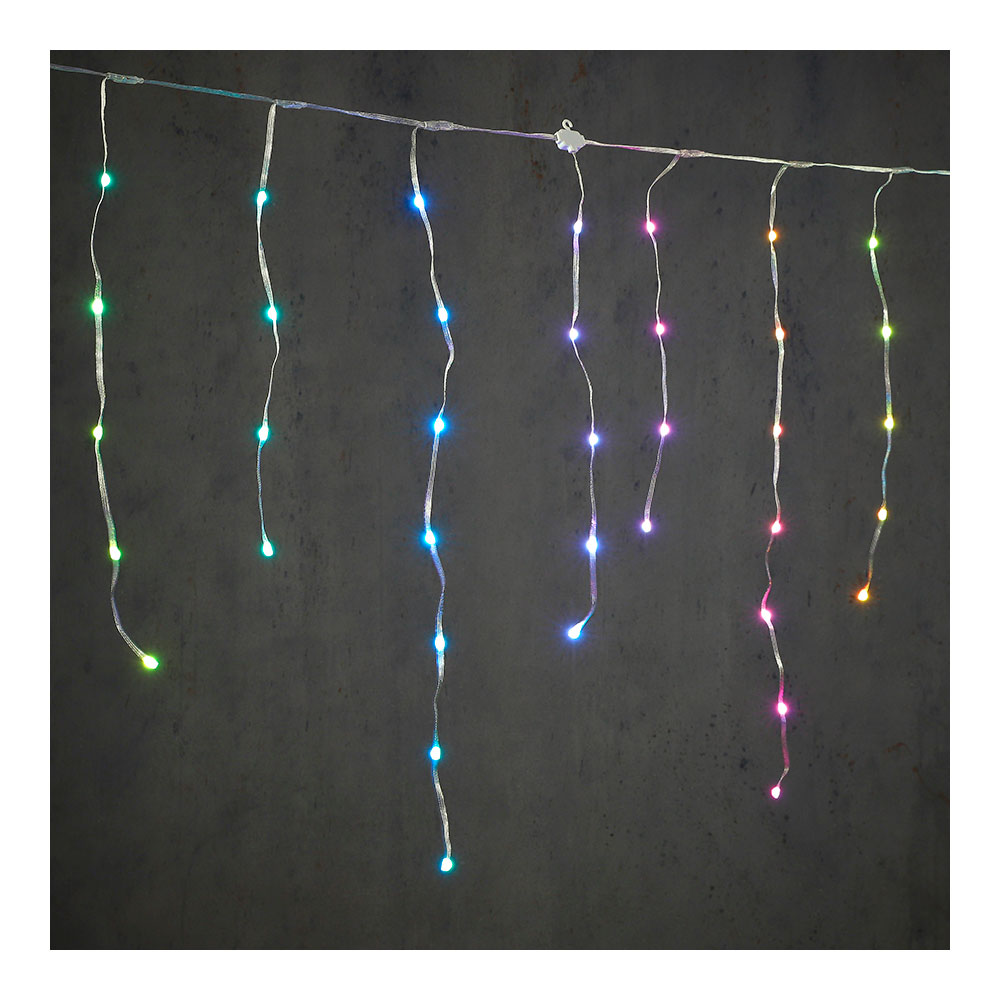 CORTINA LED EFECTO CARÁMBANO MULTICOLOR 300x70cm - Ítem