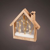 CASITA DE MADERA CON MICROLEDS 4,30x26x27cm 25 LEDS