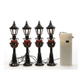 FAROLAS PARA ESCENAS NAVIDEÑAS SET DE 4 Ø2,5x12cm 4 LEDS