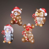 MUÑECOS NAVIDEÑOS CON LED PARA EXTERIOR A PILAS MODELOS SURTIDOS 491338