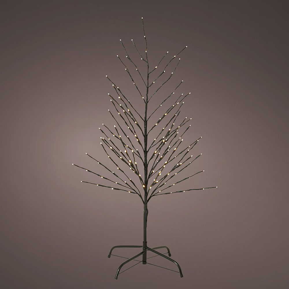 ÁRBOL DE NAVIDAD LED COLOR NEGRO CON LUCES BLANCO CÁLIDO. 493459