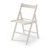 SILLA PLEGABLE DE MADERA BLANCO CRUDO 79x42,5x47,5cm