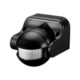 DETECTOR DE MOVIMIENTO CON REGULADOR NOCHE/DIA ORIENTABLE 180° IP44 NEGRO EDM