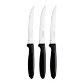 JUEGO DE CUCHILLOS PARA ASADO 3 PIEZAS IPANEMA NEGRO 21,3cm TRAMONTINA