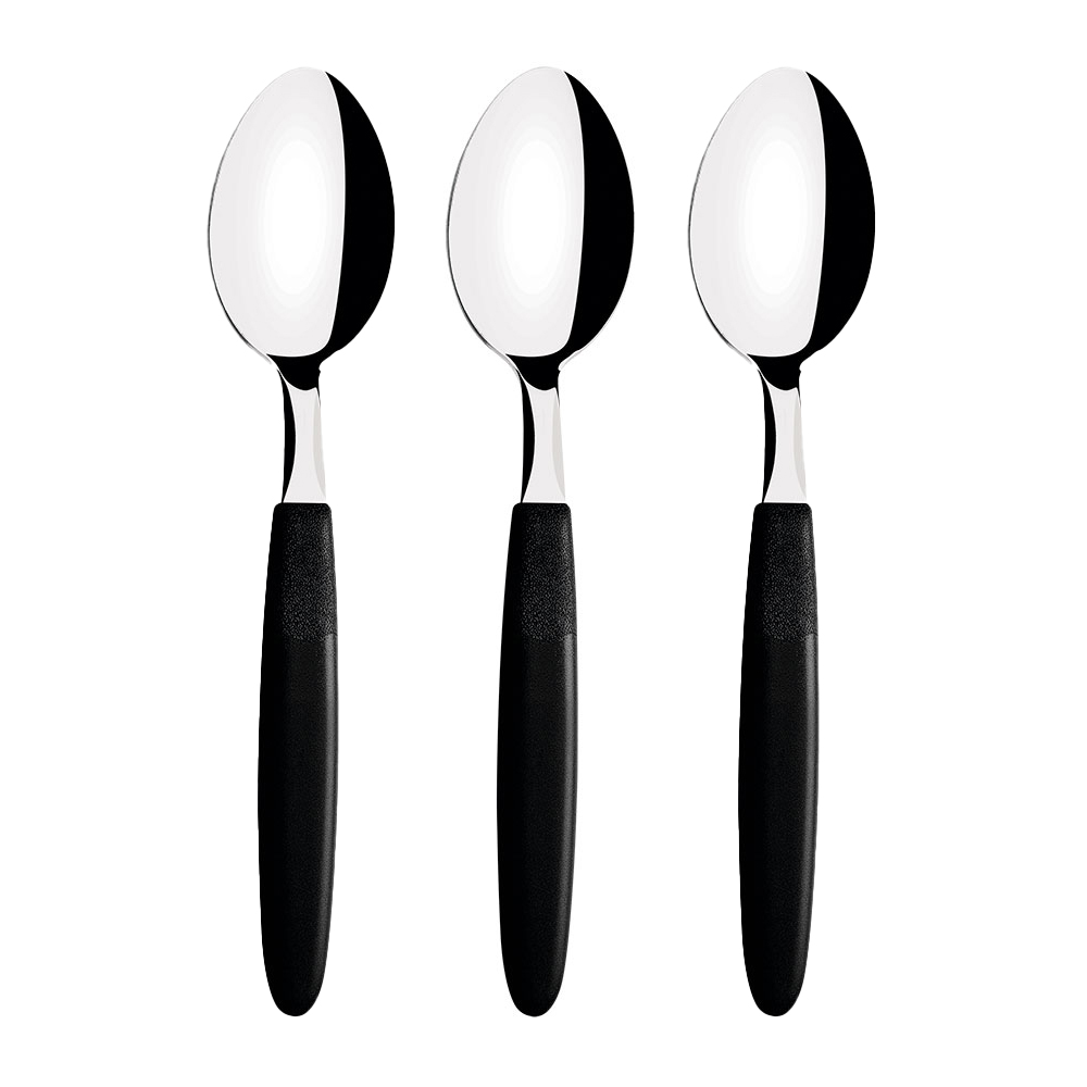 JUEGO DE CUCHARAS DE MESA 3 PIEZAS IPANEMA NEGRO 19cm TRAMONTINA - Ítem
