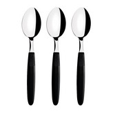 JUEGO DE CUCHARAS DE MESA 3 PIEZAS IPANEMA NEGRO 19cm TRAMONTINA