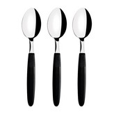 JUEGO DE CUCHARAS PARA TÉ 3 PIEZAS IPANEMA NEGRO 13,9cm TRAMONTINA