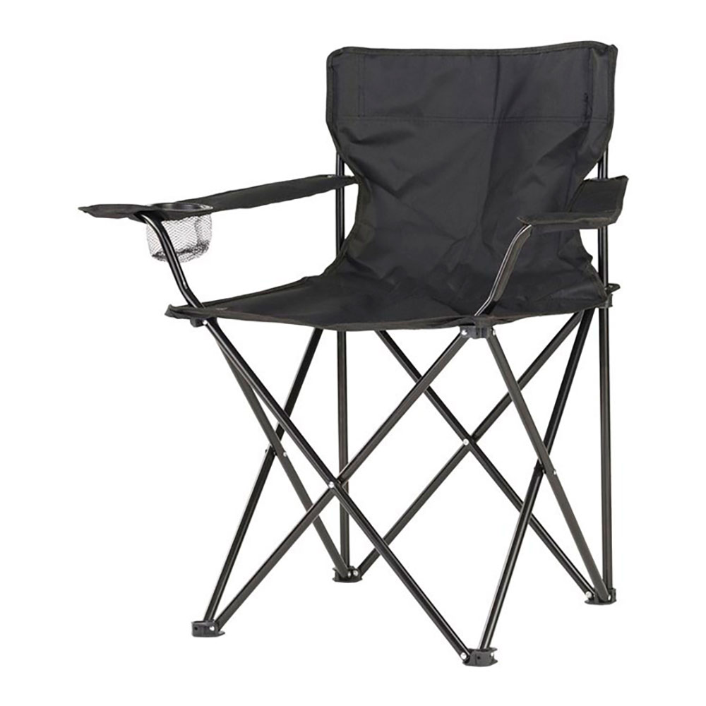 SILLA PLEGABLE DE CAMPING 80x83,5x51cm COLOR NEGRO