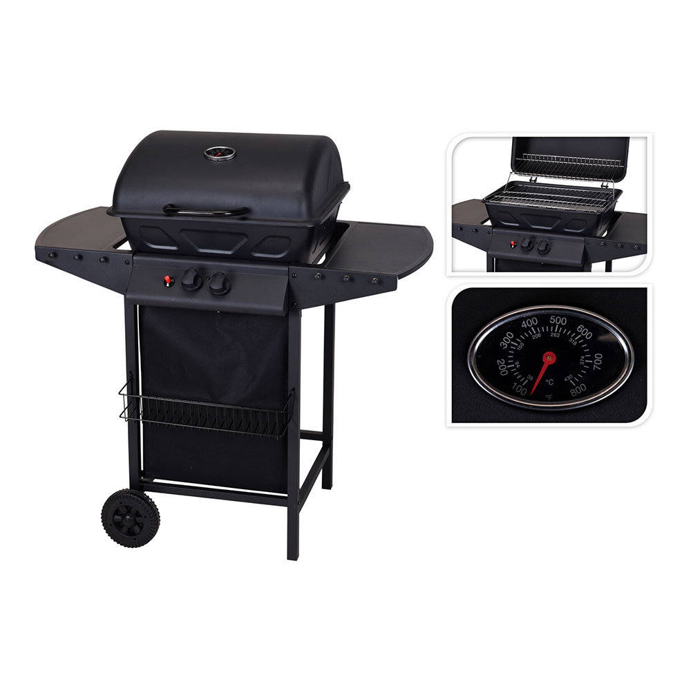 BARBACOA A GAS 2 QUEMADORES 100x55x97cm VAGGAN - Ítem
